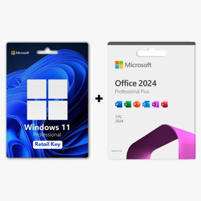 Windows 11 Pro Retail Key + Office 2024 Professional Plus